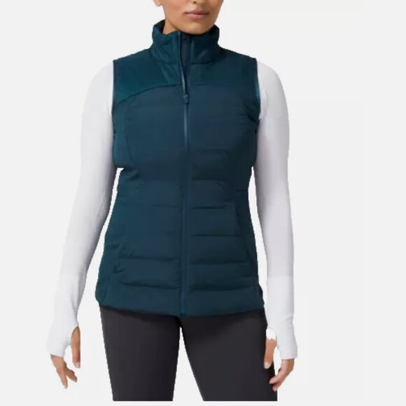 Lululemon Down For It All Vest Women 6 Goose Down Puffer 700 Fill Submarine Teal - Picture 1 of 16